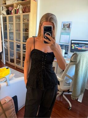 Black Lace Corset Top Express